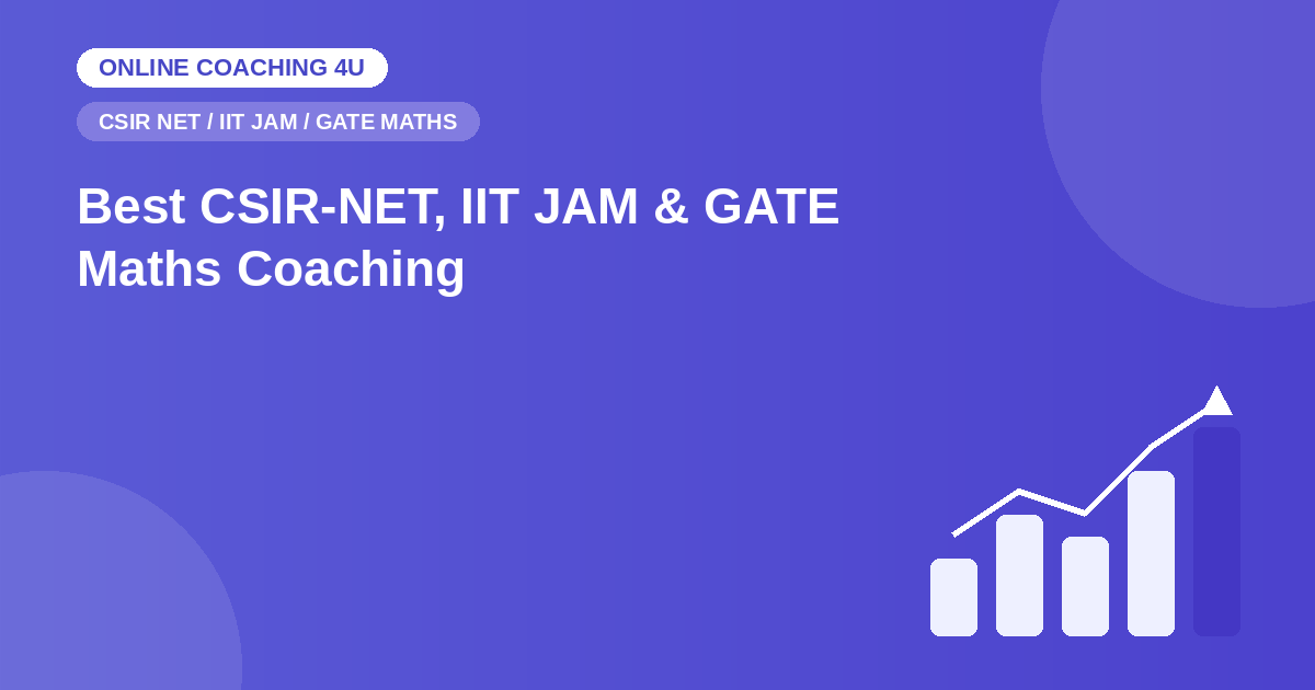 Bar chart graphic representing a comparison of CSIR NET IIT JAM GATE Mathematics coaching institutes