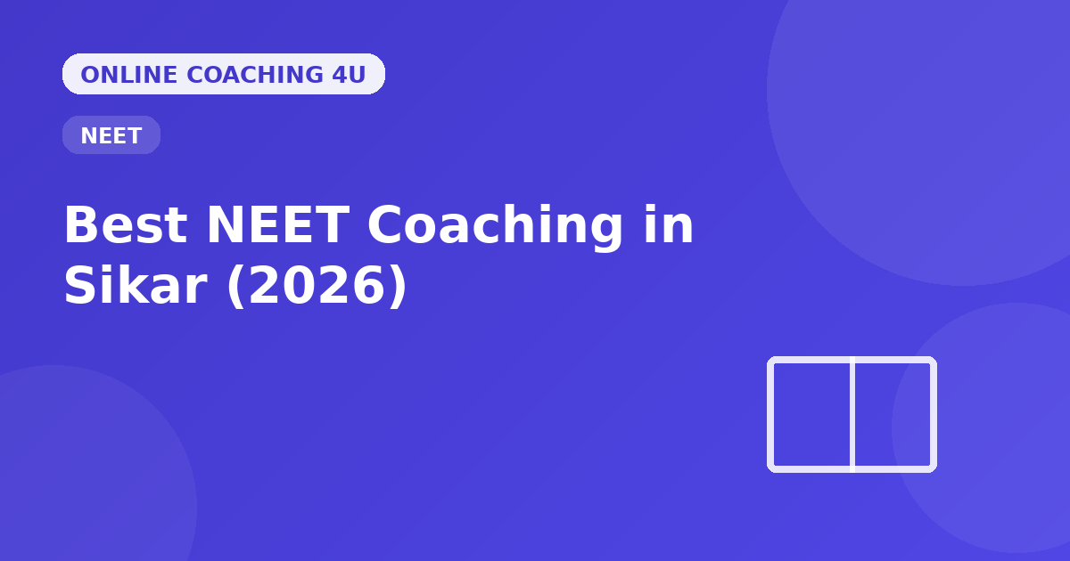 Open book graphic representing NEET coaching institutes in Sikar, Rajasthan