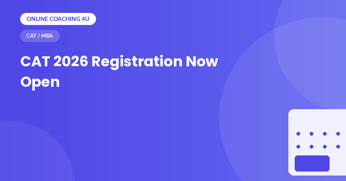 CAT 2026 registration open notification graphic
