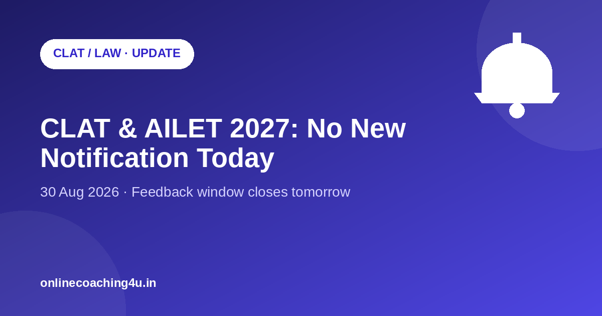 CLAT AILET 2027 law exam update graphic