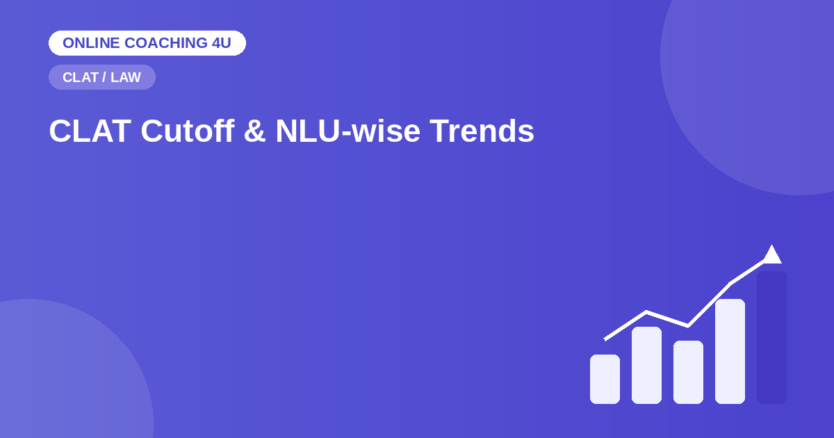 CLAT cutoff trends bar chart illustration