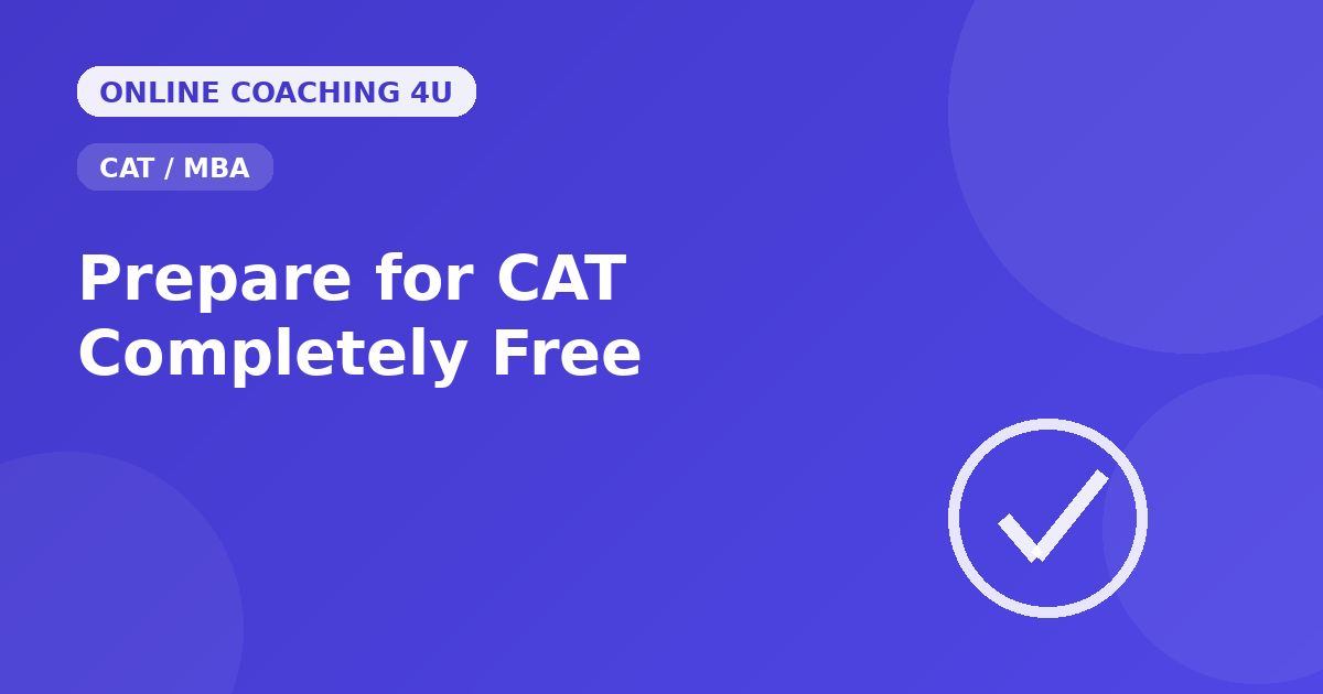 Checklist graphic representing a step-by-step free CAT exam preparation plan