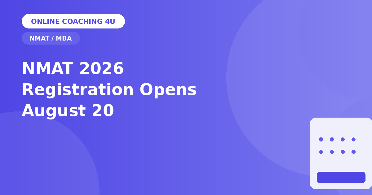 NMAT 2026 registration opens August 20 update graphic
