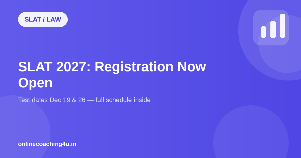 SLAT 2027 registration open notification graphic