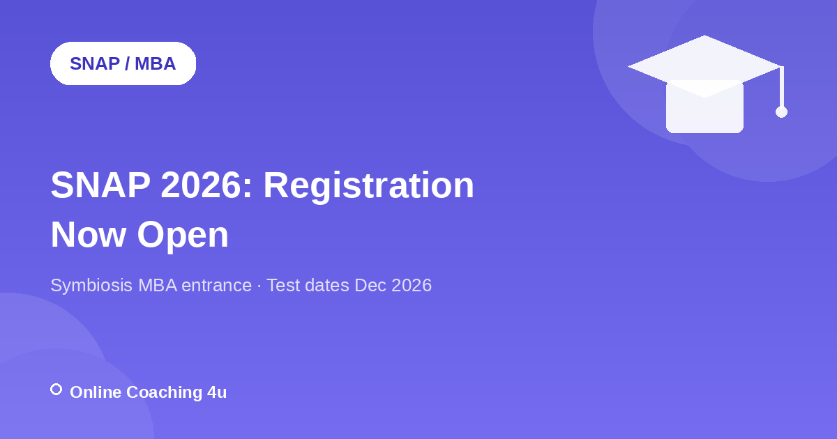 SNAP 2026 registration open notification graphic